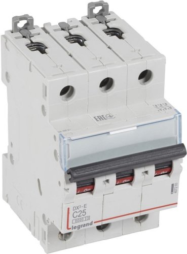Выключатель автоматический Legrand DX3-E 6000 3п 25А C 10кА картинка